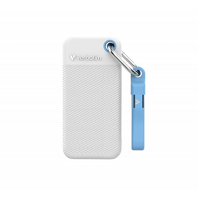 VERBATIM externí SSD 1TB Pocket SSD, USB-C, Bílá