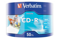 VERBATIM CD-R (50-balenie) Spindle/Extra Protection Datalife Inkjet Printable Wrap /52x/700MB WRAP