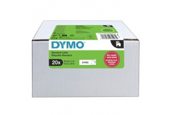 Dymo D1 2231632, 12mm x 7m, čierna tlač / biely podklad, originálna páska, 20ks
