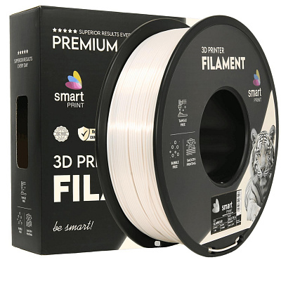 Smart Print FG-S184-E1, 3D filament, PLA Silk, 1,75mm, 1000g, Biely (Glamour)