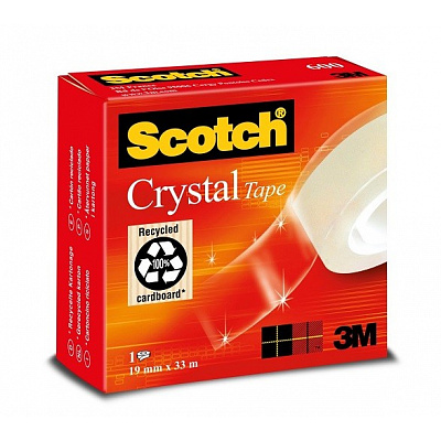 3M 600 Scotch Crystal Tape Číra páska, 19 mm x 33 m