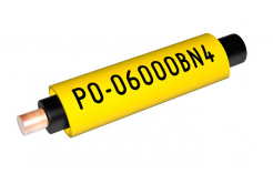 Partex PO-07000DN4, žltá, balení 30m, (3,8-4,7mm), popisovací PVC bužírka s tvarovou pamětí, PO oválná