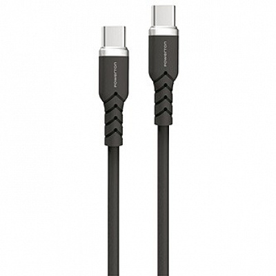 Powerton ENERGY DARK EDITION Kábel USB-C, 100W, 1m, silikónový, čierny