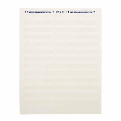 Brady LAT-16-361-1 / 024565, LaserTab Laser Printable Labels, 25.40 mm x 19.05 mm