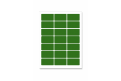 Samolepiace etikety 63,5 x 29,6 mm, 27 etiket, A4, 20 listov, zelené