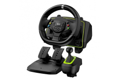 Volant Genius GX Gaming SpeedMaster X2 31620002400, volant s pedály a řadící pákou, 13tl., USB, černý