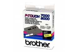 Brother TX-621, 9mm x 15m, čierna tlač / žltý podklad, originálna páska