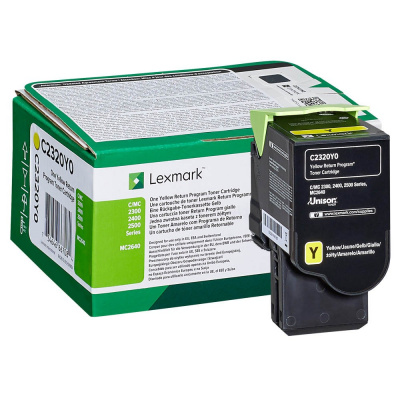 Lexmark C2320Y0, yellow, 1000 str., return, originálny toner