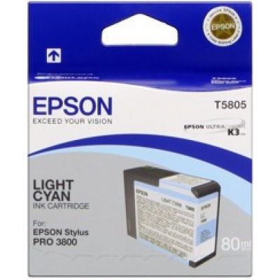 Epson T580500 svetle azúrová (light cyan) originálna cartridge