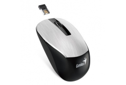 Genius Myš NX-7015 31030019404, 1600DPI, 2.4 [GHz], optická, 3tl., bezdrátová USB, stříbrná, AA
