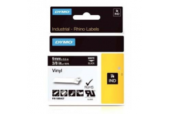 Dymo Rhino 1805437, 9mm x 5,5m, biela tlač/čierný podklad, originálna páska