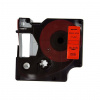 Kompatibilná páska s Dymo 53717, S0720970, 24mm x 7m, čierny tisk / červený podklad