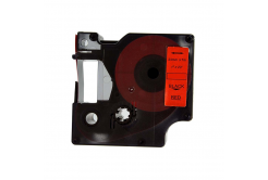 Kompatibilná páska s Dymo 53717, S0720970, 24mm x 7m, čierny tisk / červený podklad