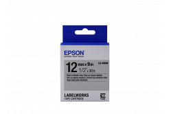 Epson LabelWorks LK-4SBM C53S654019 12mm x 9m, čierna tlač / strieborný podklad, fluorescenčná, originálna páska