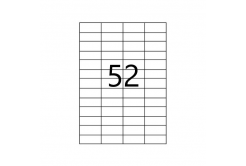 Samolepiace etikety 52,5 x 21,2 mm, 52 etikiet, A4, 100 listov