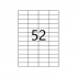 Samolepiace etikety 52,5 x 21,2 mm, 52 etikiet, A4, 100 listov
