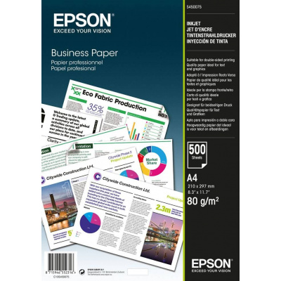 Epson Business Paper C13S450075, 80 g/m2, A4, 500ks, biely, kancelársky papier