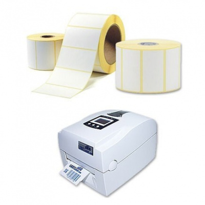 Samolepiace odnímateľné etikety 100x100 mm, 500 ks, papierové pre TTR, rolka