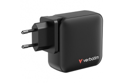 Verbatim GaN 32216, cestovná nabíjačka do siete USB 3.0, USB C, sivá, 165 W, vymeniteľné vidlice C,G,A