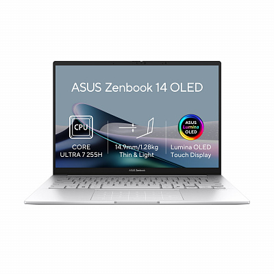 ASUS Zenbook 14/UX3405CA-QL1529W/U7-255H/14"/WUXGA/T/32GB/512GB/Intel int/W11H/Silver/2R