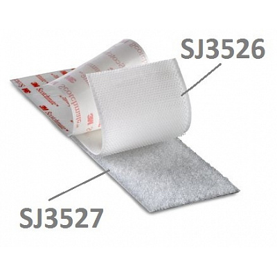 3M Hook & Loop™ SJ3526 biely, háčiky 25 mm x 45,7 m