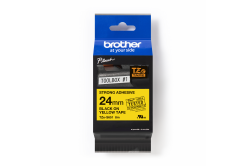 Brother TZ-S651 / TZe-S651 Pro Tape, 24mm x 8m, čierna tlač/žltý podklad, originálna páska