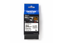 Brother TZ-FX251 / TZe-FX251 Pro Tape, 24mm x 8m, čierna tlač/biely podklad, originálna páska