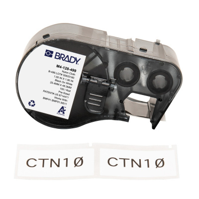 Brady M4-128-499 / 170808, 48.26 mm, Nylon, čierna tlač / biely podklad