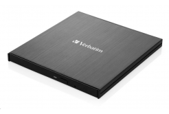 VERBATIM externá mechanika Slimline Blu-ray Writer (USB-C, USB 3.0)  Zadarmo BR Disc 25GB (CD DVD BD + NERO)