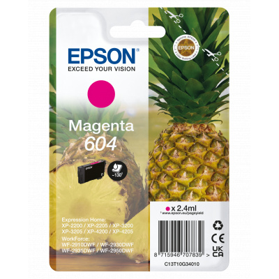 Epson 604 T10G340 C13T10G34010 purpurová (magenta) originálna cartridge