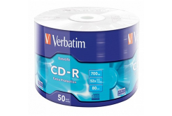 Verbatim 43787 CD-R Data Life Extra Protection, 50-pack Wrap, 700MB, 52x, 80min., 12cm, bez možnosti potlače