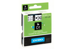 Dymo D1 45013, S0720530, 12mm x 7m čierna tlač / biely podklad, originálna páska