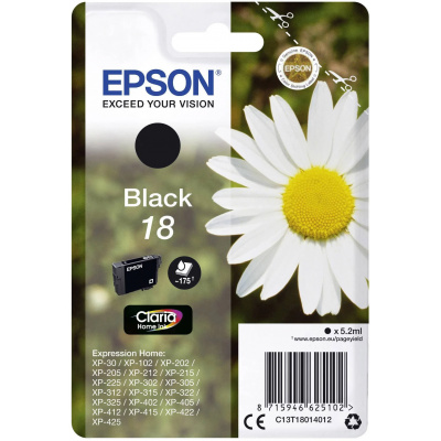 Epson 18 C13T18014012 černá (black) originálna cartridge