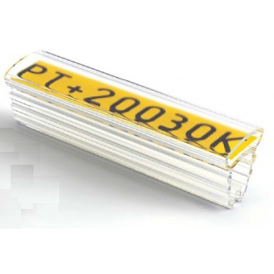 Partex PT+10018A návlečka 18 mm, 200ks, (2,5 5,0 mm), PT průsvitné pouzdro na štítky