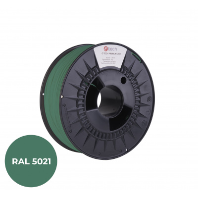 C-Tech 3DF-P-PLA1.75-5021 3D filament, PREMIUM LINE, PLA, RAL5021, 1,75mm, 1000g, Vodný modrý (Blue)