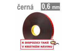 3M VHB™ 5925-F, tl. 0,6 mm; černá oboustranně silně lepicí akrylová páska 19 mm x 3 m