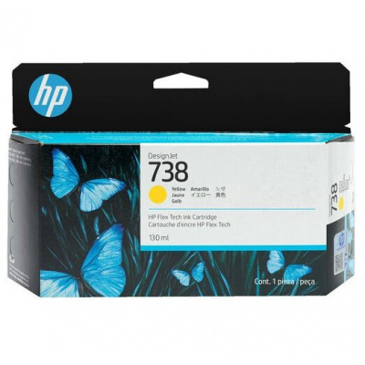 HP 738 498N7A žltá (yellow) originálna cartridge