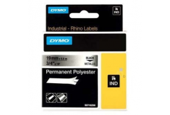 Dymo Rhino 18487, 19mm x 5.5m, čierna tlač/metalický podklad, originálna páska