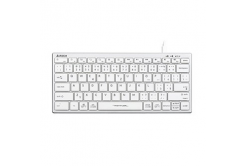 A4Tech FX51, Klávesnice CZ, bez numeriky, nízkoprofilová typ drátová (USB), bílá