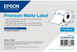 Epson C33S045739 Premium Matte, pre ColorWorks, 203mmx60m, biele samolepiace etikety