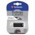Verbatim 49320 Store N Go PinStripe, USB flash disk, USB A 3.0, 256GB, s výsuvným konektorom, čierny