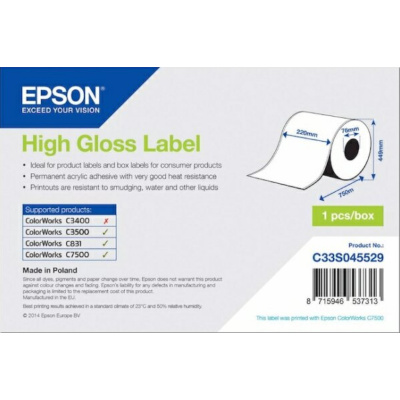 Epson C33S045529 label roll, normal paper, 220mm