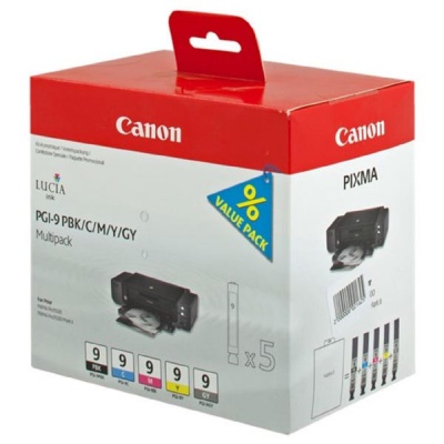 Canon PGI-9 1034B013 PBK/C/M/Y/GY multipack originálna cartridge