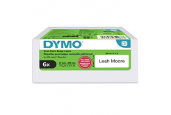 Dymo 2234187, 89mm x 41mm, menovky, odnímateľné, biele, originálne papierové štítky, 6 x 300 ks