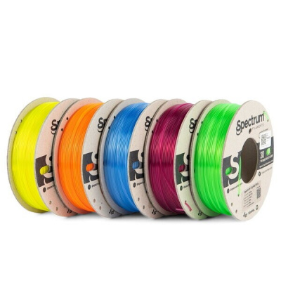 Spectrum 80889 3D filament, 5Pack PLA Crystal, 1,75mm, 5x250g, Viacfarebný (Blue, Yellow, Pink, Green, Orange)