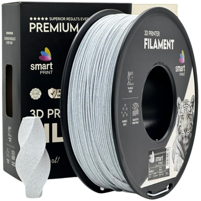 Smart Print FG-S73-E1, 3D filament, PLA Marble, 1,75mm, 1000g, Sivý (Grey)