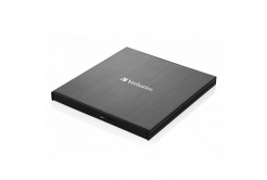 Verbatim 43886, externá CD/DVD mechanika a vypalovačka Slimline, rýchlosť CD(24x) DVD (8x),USB 3.2 GEN1 a USB-C