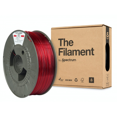 "The Filament" by Spectrum TF-24028, PETG, 1,75mm, 1000g, Priesvitný červený (Transparent red)