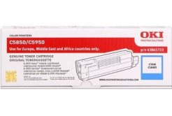 OKI 43865723 azúrový (cyan) originálny toner