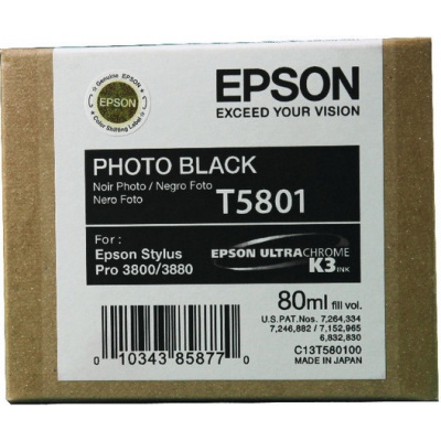 Epson T5801 foto čierna (photo black) originálna cartridge